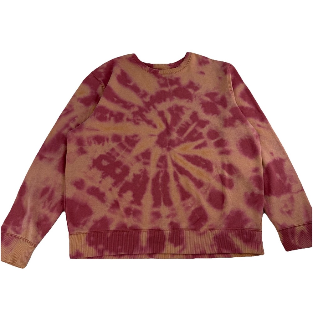 URBAN HERITAGE Size X-Large Sweatshirt Pink Peach Scoop Neck Pullover Hippiecore